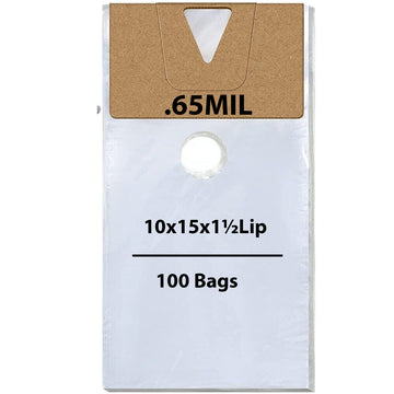 Doorknob Bags 0.65 Mil 10" X 15" + 1.5 Lip 100 bags